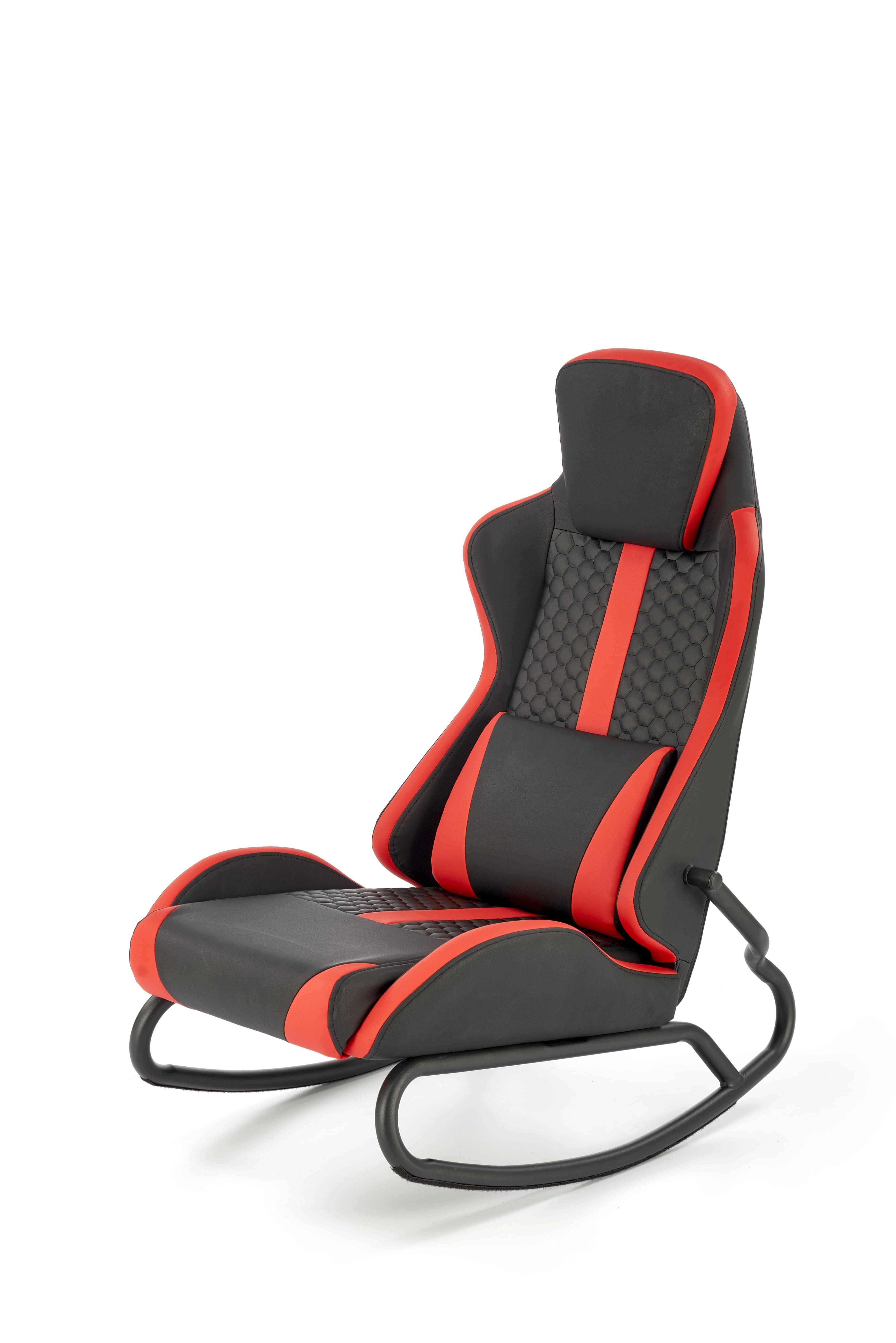 Scaun de gaming balansoar tapitat cu piele ecologica, Gamer Negru / Rosu, l60xA85xH100 cm