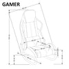 Scaun de gaming balansoar tapitat cu piele ecologica, Gamer Negru / Rosu, l60xA85xH100 cm (7)