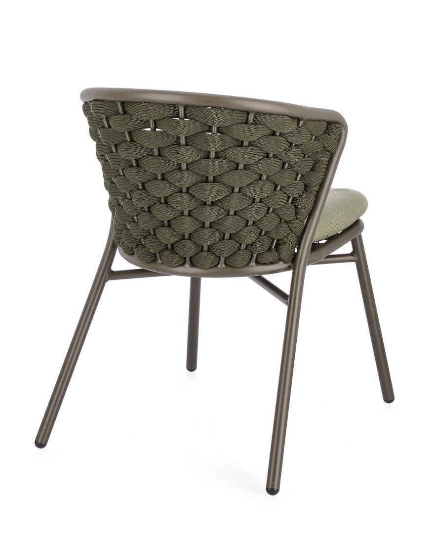 Scaun de gradina / terasa din aluminiu, Harlow QS24 Verde Olive, l62xA58xH73 cm (1)