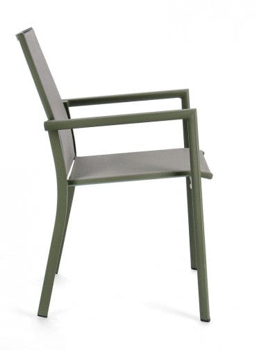 Scaun de gradina / terasa din aluminiu, Konnor W-Arm Verde, l56,2xA60xH88 cm (7)