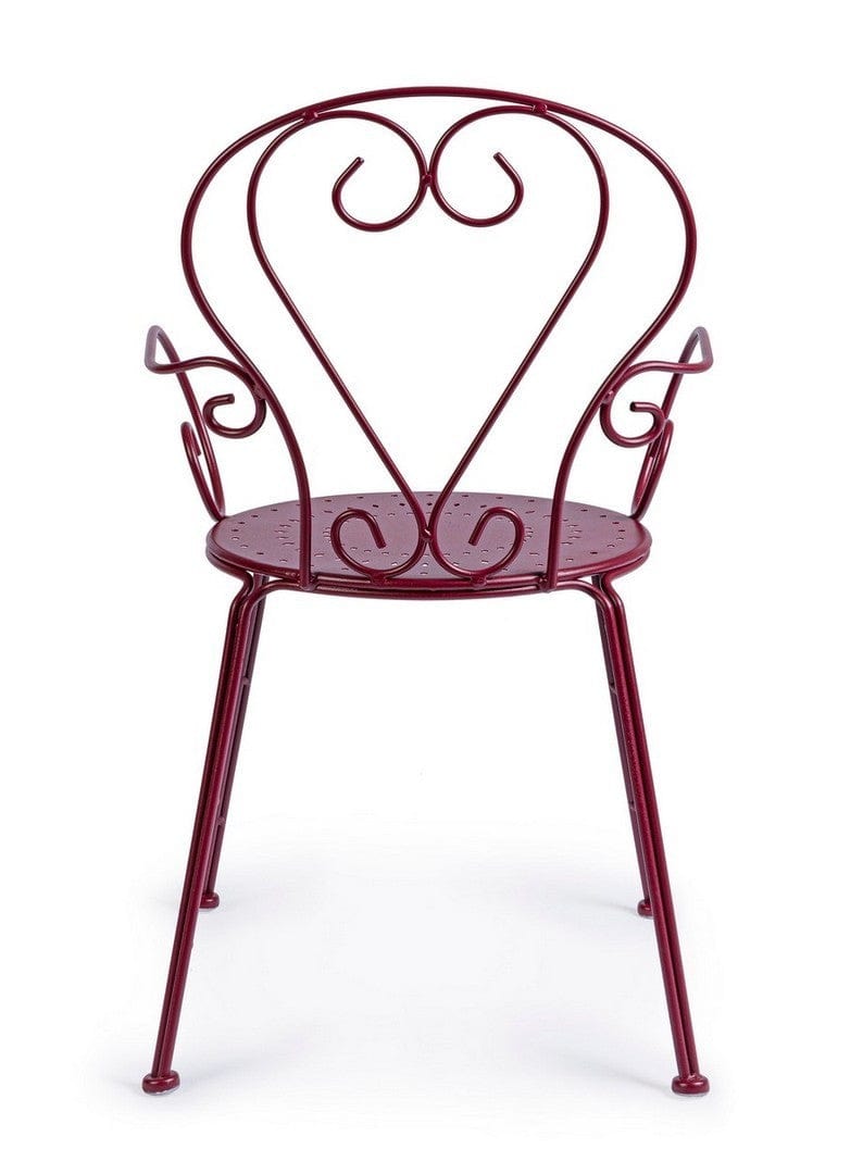 Scaun de gradina / terasa din metal, Etienne Burgundy, l49xA49xH89 cm (4)