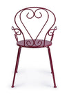 Scaun de gradina / terasa din metal, Etienne Burgundy, l49xA49xH89 cm (4)