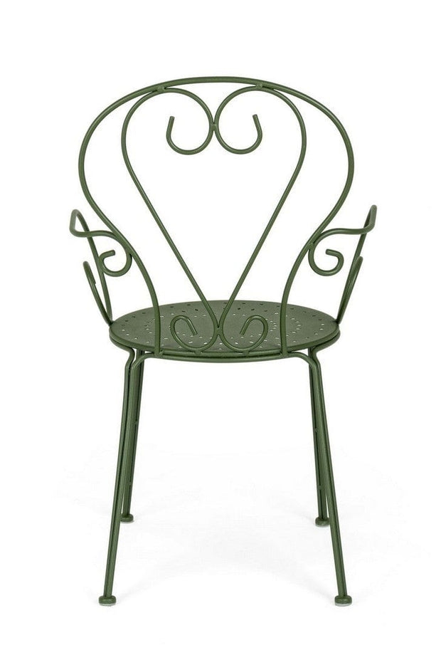 BFSummer Scaun de gradina / terasa din metal Etienne, l49xA49xH89 cm-Verde