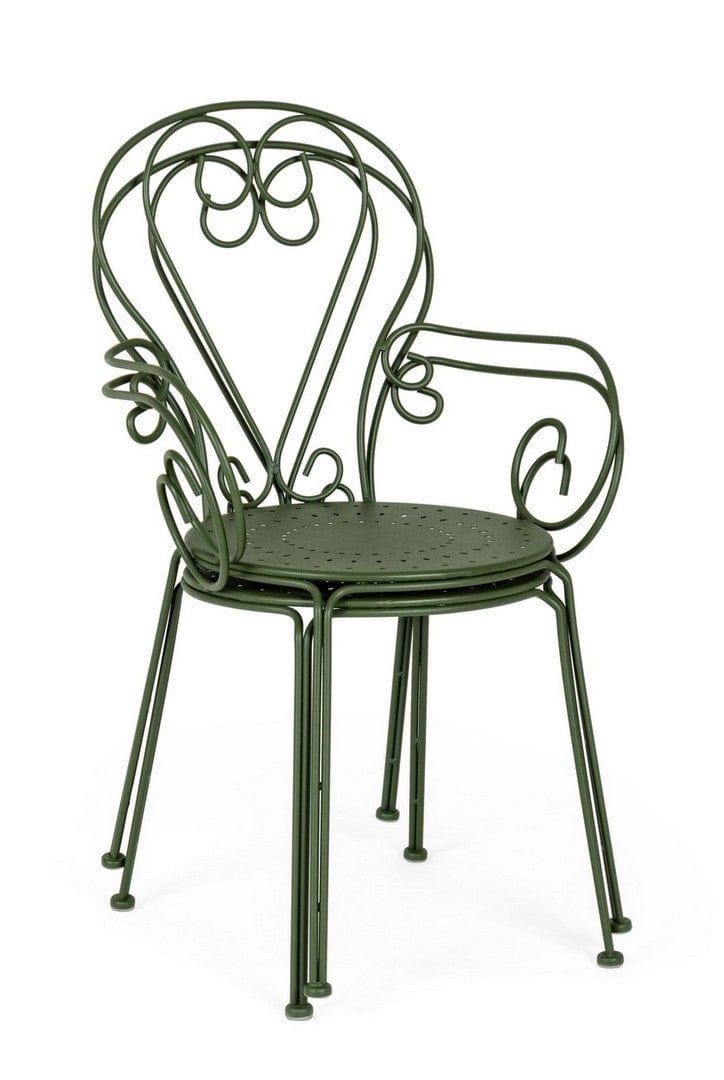 BFSummer Scaun de gradina / terasa din metal Etienne, l49xA49xH89 cm-Verde