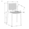 Scaun din plastic K514 Alb, l42xA55xH79 cm (4)