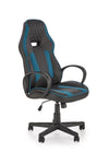 Scaun gaming tapitat cu piele ecologica, Ragnar Negru / Albastru, l61xA70xH112-121 cm