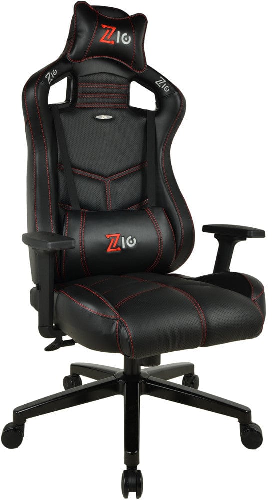 Asir Scaun gaming tapitat cu piele ecologica, Zio Venom Negru, l66xA46xH140 cm