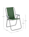 Scaun pliabil de gradina / terasa, din metal, Malibu Verde, l56xA63xH85 cm (1)