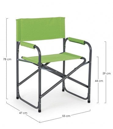 Scaun pliabil de gradina / terasa, din metal, Olbia Verde Lime / Antracit, l55xA47xH78 cm (10)