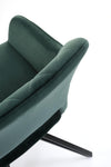 Scaun rotativ tapitat cu stofa si picioare metalice, K535 Velvet Verde Inchis / Negru, l57xA60xH86 cm (7)