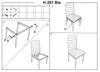 Scaun tapitat cu piele ecologica si picioare metalice, Han-261 Bis Gri / Aluminiu, l40xA38xH96 cm (1)