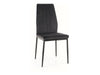 Scaun tapitat cu stofa si picioare metalice, Atom Velvet Negru, l44xA39xH93 cm