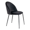 Scaun tapitat cu stofa si picioare metalice, Geneve Velvet Negru, l51xA43,5xH78 cm (2)