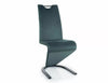 Scaun tapitat cu stofa si picioare metalice, H-090 Velvet Verde / Negru, l43xA45xH102 cm