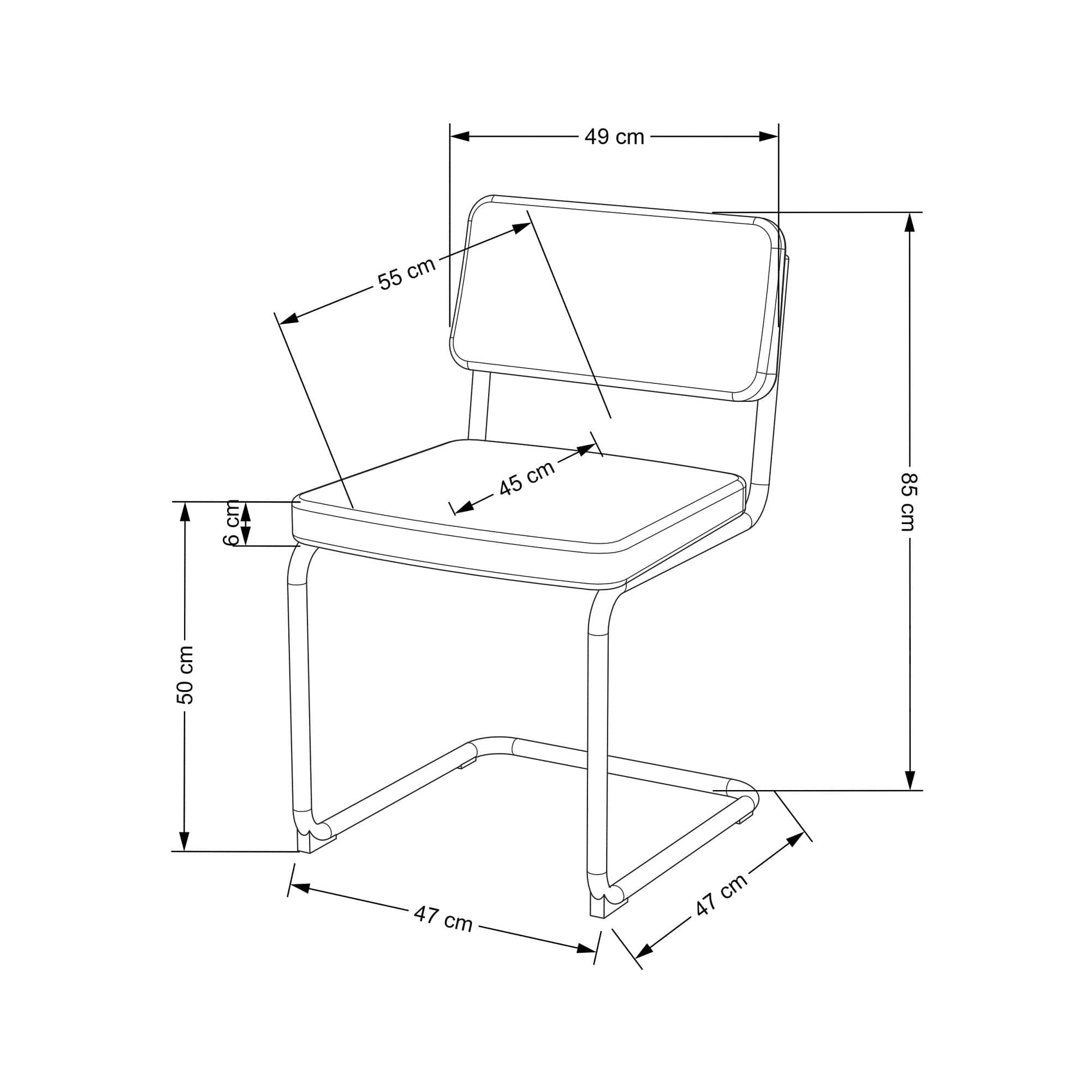 Scaun tapitat cu stofa si picioare metalice, K-510 Velvet  Mustariu / Crom, l49xA55xH85 cm (8)