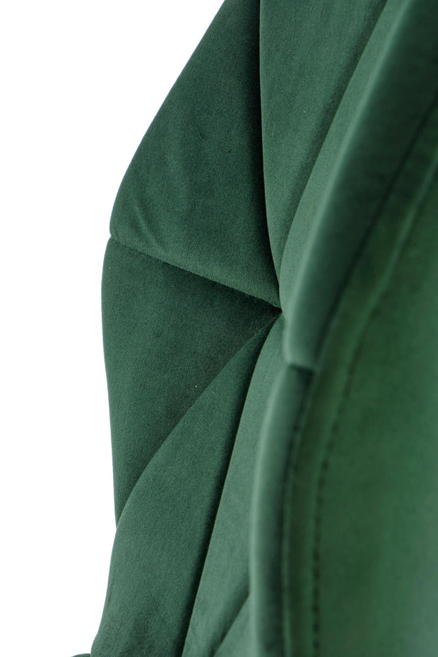 Scaun tapitat cu stofa si picioare metalice, K453 Velvet Verde Inchis / Negru, l48xA53xH86 cm (1)