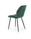 Scaun tapitat cu stofa si picioare metalice, K453 Velvet Verde Inchis / Negru, l48xA53xH86 cm (4)