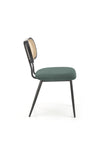 Scaun tapitat cu stofa si picioare metalice, K503 Velvet Verde Inchis / Negru, l53xA60xH84 cm (2)