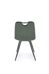 Scaun tapitat cu stofa si picioare metalice, K521 Velvet Verde Inchis / Negru, l46xA58xH83 cm (1)