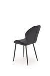 Scaun tapitat cu stofa si picioare metalice, K538 Velvet Negru, l48xA57xH85 cm (4)