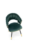 Scaun tapitat cu stofa si picioare metalice, K551 Velvet Verde Inchis / Negru / Auriu, l62xA58xH85 cm (1)