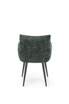 Scaun tapitat cu stofa si picioare metalice, K559 Verde Inchis / Negru, l60xA59xH85 cm (2)