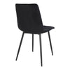 Scaun tapitat cu stofa si picioare metalice, Middelfart Velvet Negru, l44xA38xH86 cm (3)