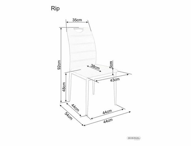 Scaun tapitat cu stofa si picioare metalice, Rip Velvet Gri Deschis / Negru, l44xA39xH92 cm (1)