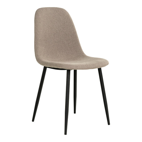 House Nordic Scaun tapitat cu stofa si picioare metalice, Stockholm Grej / Negru, l47xA39xH86 cm