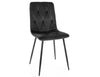 Scaun tapitat cu stofa si picioare metalice, Tom Velvet Negru, l45xA39xH91 cm