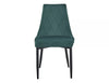 Scaun tapitat cu stofa si picioare metalice, Trix B Velvet Verde / Negru, l49xA39xH89 cm (2)