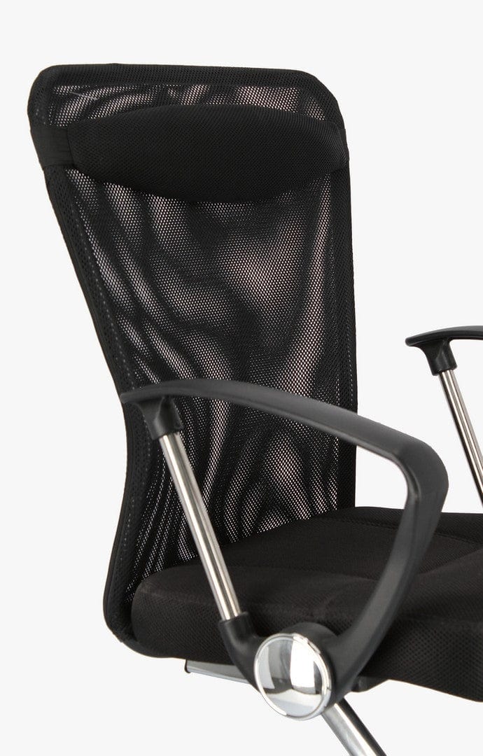 Bizzotto Scaun de birou ergonomic, tapitat cu stofa Kingston Negru, l57,5xA59xH95 cm