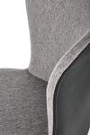 Scaun tapitat cu stofa si piele ecologica, cu picioare metalice Kai-447 Gri / Negru, l49xA58xH87 cm (7)