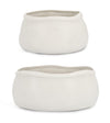 Set 2 boluri decorative din ceramica Mediterranean Alb, Ø27xH13,5 cm