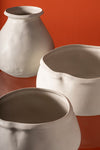 Set 2 boluri decorative din ceramica Mediterranean Alb, Ø27xH13,5 cm (1)