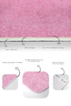 Set 2 covorase pentru baie antiderapante din poliester, Nuray BPS300 Rectangle Roz, 100 x 60 cm / 60 x 50 cm (3)