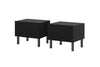 Bogart Set 2 noptiere din pal, MDF si metal, cu 1 sertar, Scalia II 50-1SZ Negru, l50xA42xH42 cm