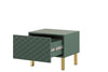 Bogart Set 2 noptiere din pal, MDF si metal, cu 1 sertar, Scalia II 50-1SZ Verde / Auriu, l50xA42xH42 cm