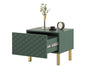 Bogart Set 2 noptiere din pal, MDF si metal, cu 1 sertar, Scalia II 50-1SZ Verde / Auriu, l50xA42xH42 cm