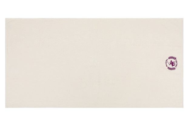 Asir Set 2 prosoape baie din bumbac, Beverly Hills Polo Club 402 Crem / Visiniu V01, 70 x 140 cm