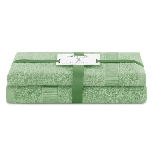 Decoking Set 2 prosoape de baie din bumbac, Avium Verde Mint, 50 x 90 cm / 70 x 130 cm