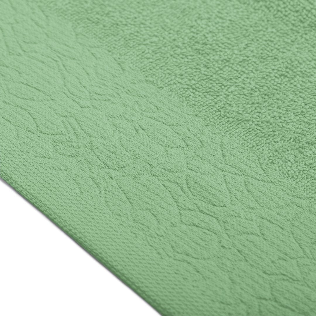 Decoking Set 2 prosoape de baie din bumbac, Flos Verde Mint, 50 x 90 cm / 70 x 130 cm