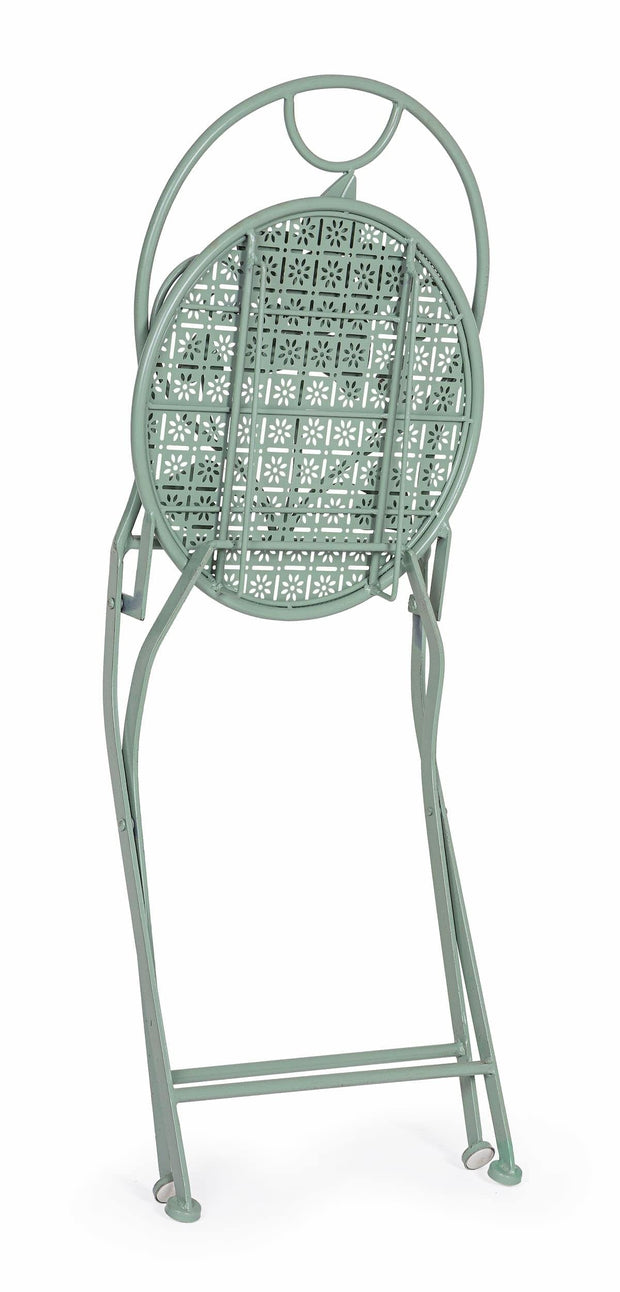 Bizzotto Set 2 scaune pliabile de gradina / terasa din metal, Harriet Verde Mint, l40xA40xH94 cm