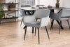 Set 2 scaune tapitate cu stofa si picioare metalice Ranja Velvet Gri Inchis / Negru, l56xA59,5xH79 cm (1)