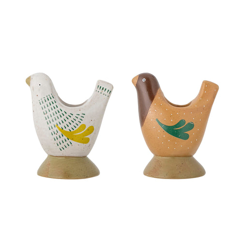 Set 2 suporturi pentru lumanari din ceramica, Liberty Maro, l7xA4xH8 cm