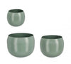 Set 3 ghivece din metal, Keyra Bowl Verde Mint, Ø36xH28 / Ø31xH26 / Ø24xH19,5 cm (1)