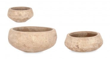 Set 3 ghivece din teracota, Minh Bowl Caramiziu Deschis, Ø40xH19 / Ø32xH16 / Ø22xH12 cm (4)