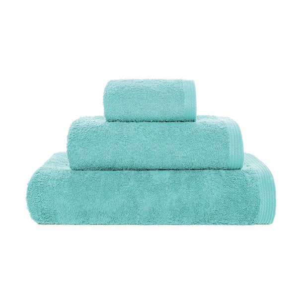 Set 3 prosoape baie din bumbac, New Plus Teal, 30 x 50 / 50 x 100 / 70 x 140 cm