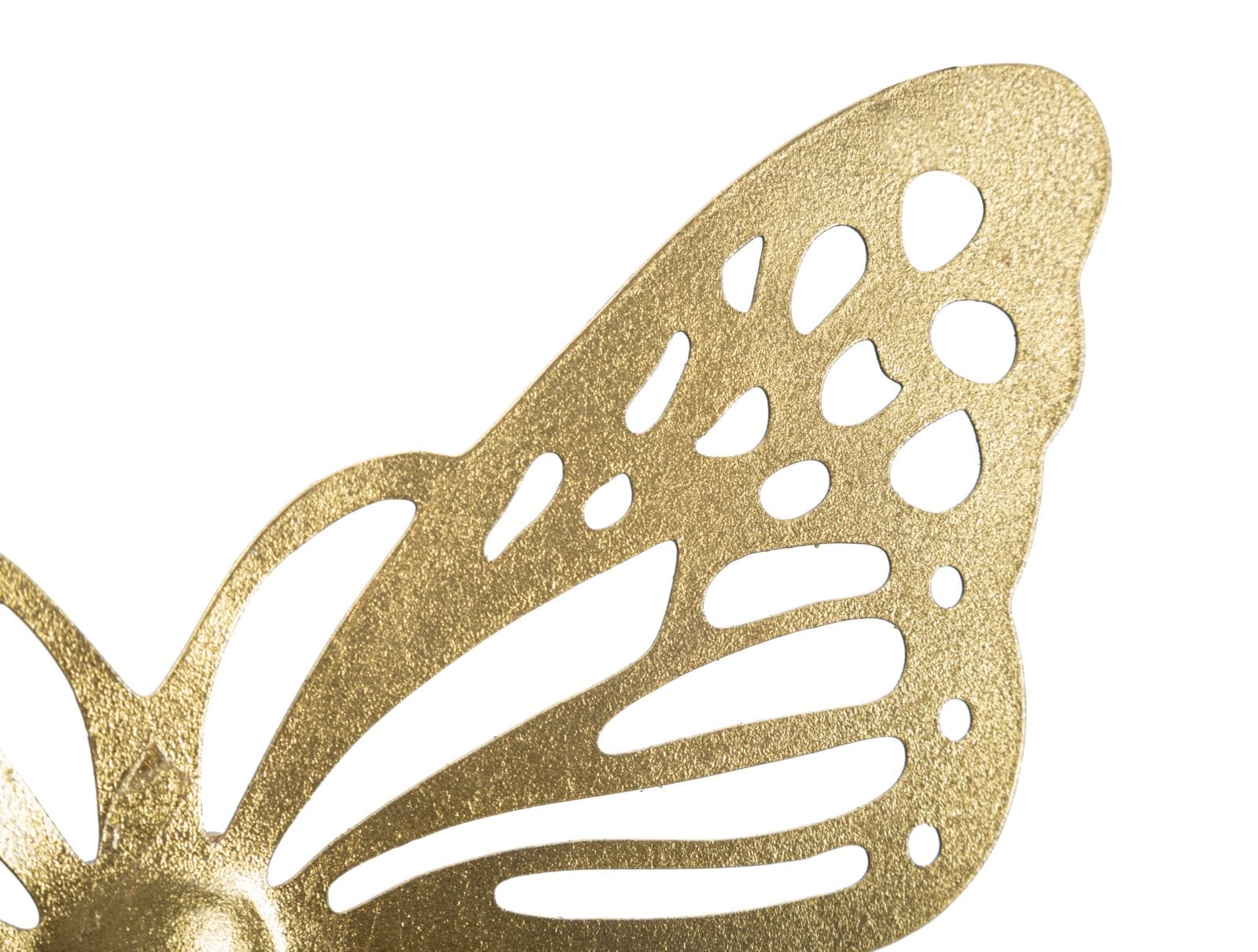 Set 4 decoratiuni din metal, Butterflies Auriu, l35xA2xH29 / l25xA2xH19 / l20,5xA2xH16 / l16xA2xH12 cm (1)