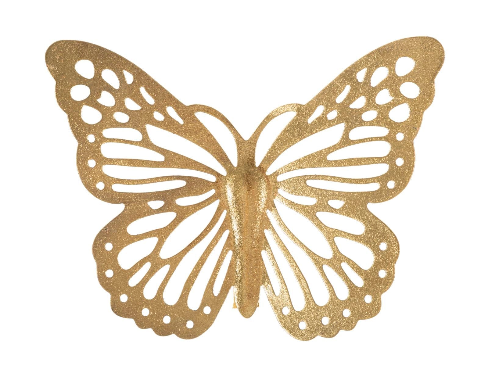 Set 4 decoratiuni din metal, Butterflies Auriu, l35xA2xH29 / l25xA2xH19 / l20,5xA2xH16 / l16xA2xH12 cm (3)